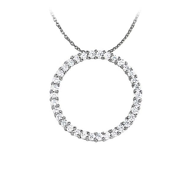 Precious Stone Diamond Circle Of Love Pendant Necklace In 14k White Gold Com - 14k White Gold Diamond Circle Pendant Necklace Precious Stone Diamond Circle Of Love Pendant Necklace In 14k White Gold Com - 14k White Gold Diamond Circle Pendant Necklace