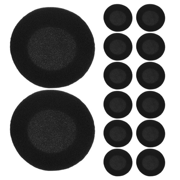 30 almohadillas redondas de esponja para auriculares, suaves, de repuesto, compatibles con Logitech H330, H340, H600 y H111.