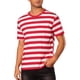 thumbnail image 1 of Camiseta de rayas INSPIRE CHIC para el Día del Padre para hombres, camiseta de manga corta, cuello redondo, casual, talla 2XL, roja y blanca, 1 of 6