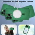 thumbnail image 2 of Magnetic case for iPhone 13 Pro Max Phone Case for Women, Matte Luxury Soft Metallic Luster Design with Camera Lens Protector, Compatible with Magsafe Case for iPhone 13 Pro Max 6.7"-Green, 2 of 7
