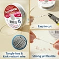 thumbnail image 3 of Soft Flex 21-Strand Fine Beading Wire, STW, Satin Silver, 0.014" x 30ft, 3 of 7