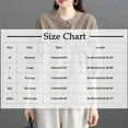 thumbnail image 4 of RongHuan Women's Button Down Shirts Casual 3/4 Sleeve Blouse Cotton Linen Plaid Tops Crew Neck T-Shirt, 4 of 5