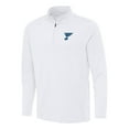 thumbnail image 2 of Men's Antigua White St. Louis Blues Reprocess Quarter-Zip Pullover, 2 of 3