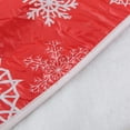thumbnail image 4 of Round Christmas Vinyl Tablecloth with Elastic Edge, Snowflake PVC Table Cloth 100% Waterproof Red Fitted Table Cover for Holiday Patry, 40"- 44", 4 of 4