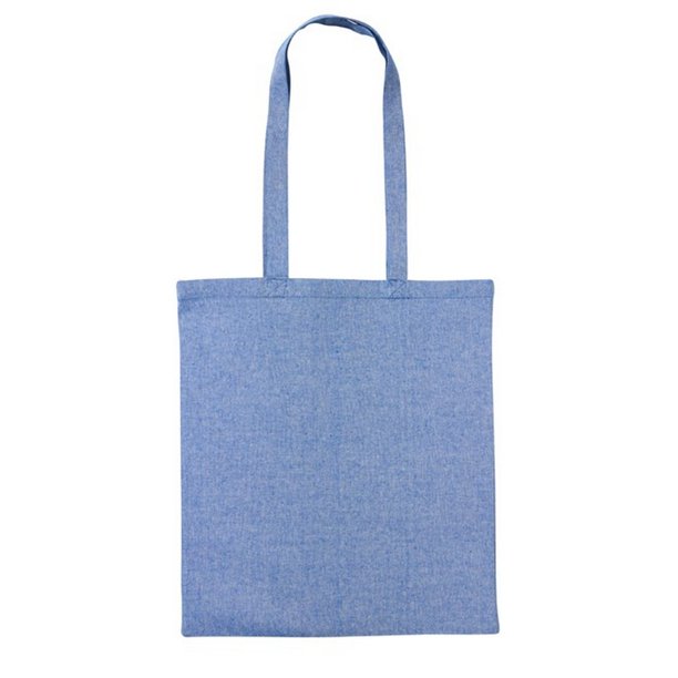 Nutshell - Bolso para Compras de Algodón Reciclado (Azul Real Jaspeada)