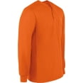 thumbnail image 6 of Orange Long Sleeve Tagless Henley, 6 of 7