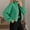 Green, variant on Womens Oversized Funnel Neck Bomber Puff Jacket Windproof Waterproof Lightweight Shacket Spring Fall Outerwear