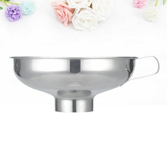 Masteelf Wide Mouth Funnel Rustproof Funnel Strainer Funnel Size 1 Silver