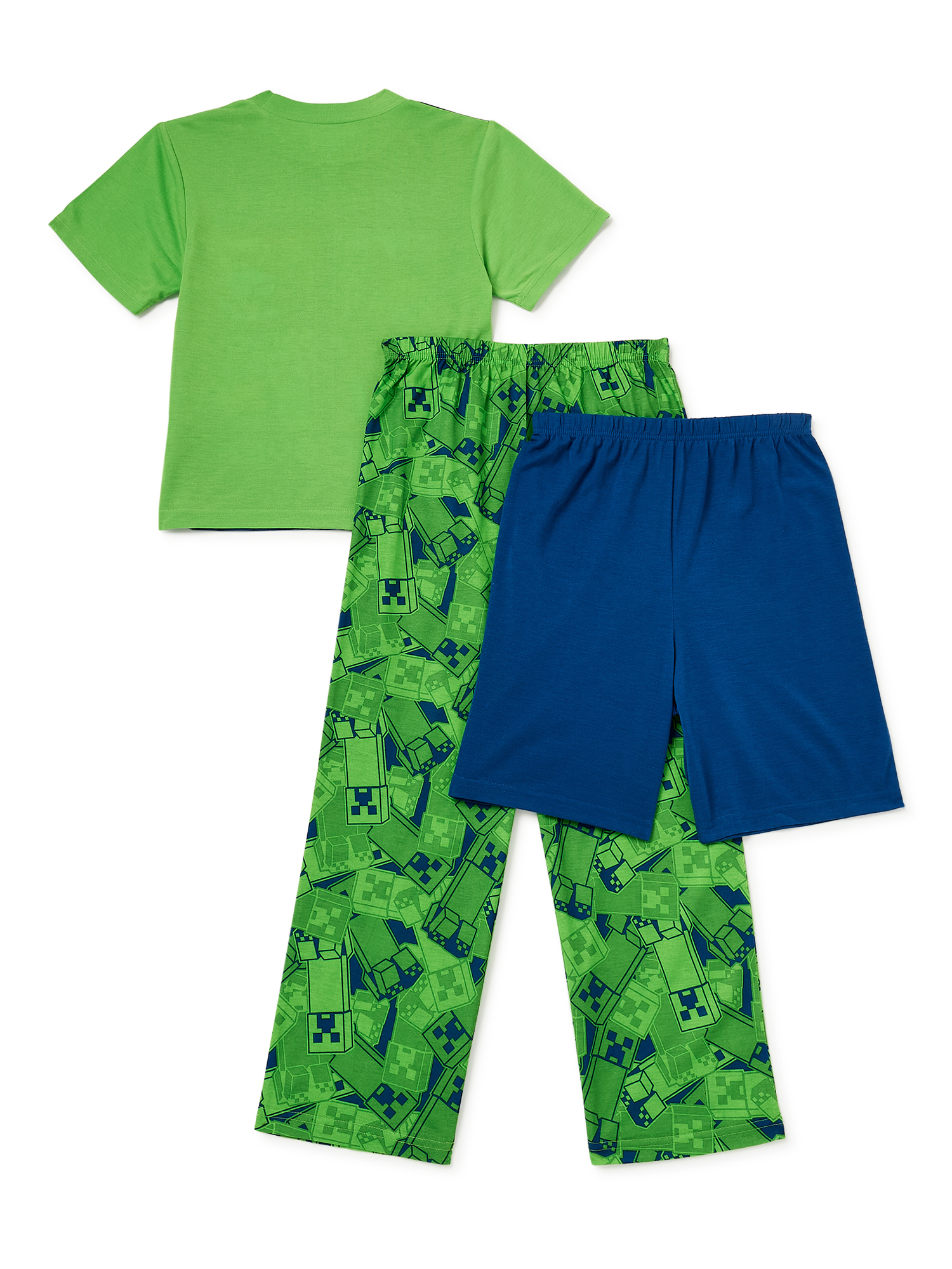 Minecraft Boys Short Sleeve Top, Pants and Shorts, 3-Piece Pajama Set, Sizes 6-12 - image 2 of 3