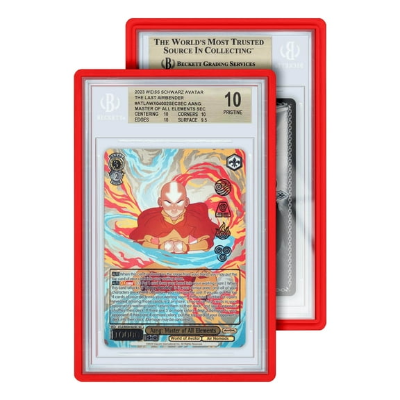 GradedGuard BGS Card Slab Protector Case, Standard BGS Size, Impact Resistant TPU Holder, Drop & Scratch Proof Frame for Graded Sports TCG Collectible Trading Cards - Red