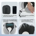 thumbnail image 3 of Almohada de Cuello de Viaje con Capucha para Avión, Lavable, Espuma Viscoelástica, Gris, 3 of 7