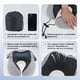 thumbnail image 3 of Almohada de Cuello de Viaje con Capucha para Avión, Lavable, Espuma Viscoelástica, Gris, 3 of 7