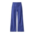thumbnail image 6 of Womens Barrel Pants, Elastic Waist Baggy Ankle Pants with Pockets, Quick Dry Travel Running Outdoor Wear | VerBelle,Dark Blue XL, 6 of 9