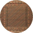 thumbnail image 1 of Ahgly Company Indoor Round Traditional Bronze Brown Southwestern Area Rugs, 3' Round, 1 of 6