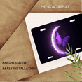 thumbnail image 3 of 1 Pcs Durable License Plate Covers & Frames, Purple Butterfly For Decorative Front, Waterproof For Decoration Aluminum License Plate Covers & Frames Cover For Men Women, 12" X 6", 3 of 6