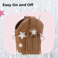 thumbnail image 4 of PATPAT Girls Western Cowgirl Boots Pointed Toe with Star Detail Tassel Fringe Vintage Platform Shoes, 4 of 9
