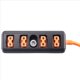 thumbnail image 3 of Cable Divisor D-Tap Giratorio de 180° D-Tap Macho A 4 Puertos D-Tap Hembra Fuente de Alimentación para Batería V-Mount D-Tap Power Hub, 3 of 5