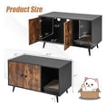 thumbnail image 6 of Cat Litter Box Enclosure Wooden Furniture, Stackable Pet Washroom Cabinet w/ Scratching Pad, 6 of 7