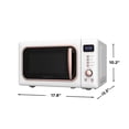 thumbnail image 6 of Frigidaire 0.7 Cu. Ft. 700 Watt Retro Countertop Microwave Oven, White and Rose Gold, 6 of 9