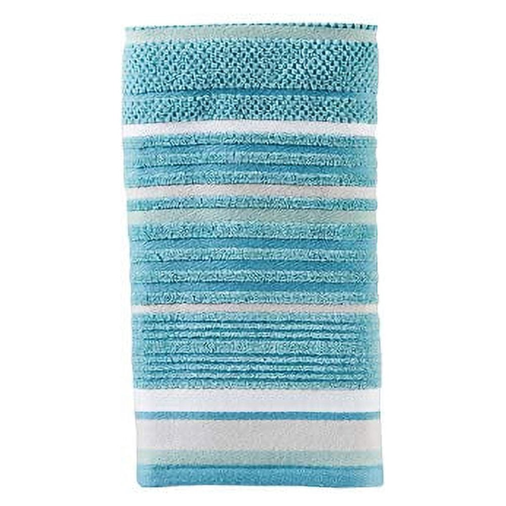 SKL Home Seabrook Stripe Hand Towel (2-Pack), Teal, 16" x 26"