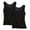 Black, variant on Timegard Tank Tops for Women 2pc Round Neck Undershirts Comfy Solid Color Casual Pajamas Sleeveless Tee