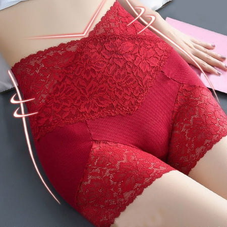 

Rovga Panties For Women Females Lace High Waist Pants Abdominal Lifting Underpants Females Large Size Seamless Leggings Soft Underwear