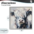 thumbnail image 4 of Stupell Industries Farmhouse Scruffy Little Highland Gray Framed Giclee Art, 12 x 12, by Tina LeCour, 4 of 8
