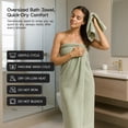 thumbnail image 6 of REDKISS 8-Piece 100% Cotton Bath Towel Set, 600GSM Luxury Green Bath Towels, Quick Dry Hand Towels & Washcloths, Green, 6 of 8