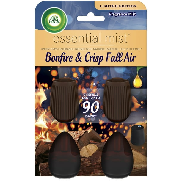 Air Wick Essential Mist Refill, 2ct, Bonfire & Crisp Fall Air, Fall
