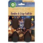 Air Wick Essential Mist Refill, 2ct, Bonfire & Crisp Fall Air, Fall Scent, Essential Oils, Air Freshener