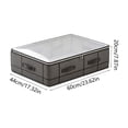 thumbnail image 3 of huayou Black Medium Under Bed Storage Bag, Clear Window Dual Side Handles Household Clothes Organizer, for 52L Daily Bedding, Wardrobe Tidy, 3 of 6