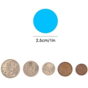1 Inch Blue Round Color Coding, DaKuan Circle Dot Labels, 2500 Stickers Per Roll
