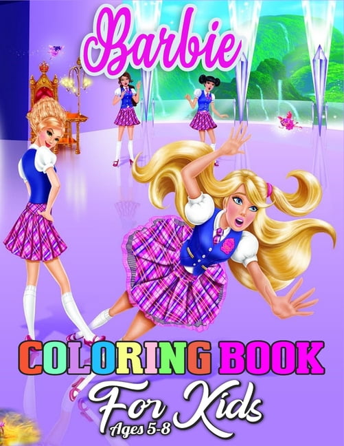 Barbie Coloring Book for kids ages 5-8 : Barbie Princes Coloring Book ...