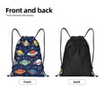 thumbnail image 5 of Ratiio Planets and Stars Print Drawstring Backpack Bag Sport Gym Sackpack Heavy Duty String Backpack for Men Women, 5 of 7
