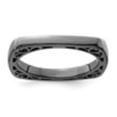 thumbnail image 2 of Auriga Fine Jewelry 925 Sterling Silver Polished Black-plated Square Ring for Women Size 7, 2 of 6