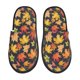 thumbnail image 1 of Balery Colorful Maple Leaves Pantuflas de Casa de Felpa Silenciosas con Diseño Estampado, Zapatillas Cómodas Antideslizantes de Algodón para Interior-Large, 1 of 8
