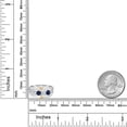 thumbnail image 3 of Gem Stone King 1.29 Ct E-F Lab Grown Diamond Blue Sapphire 925 Silver and 10K Yellow Gold 4-Stone Band Ring (Size 8), 3 of 3