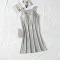 thumbnail image 3 of Wdfiry Women Nightgowns Solid Color Button Down Sleeveless Tank Pajama Dress Modal Casual Homewear Nightdress with Chest Cushion, 3 of 3