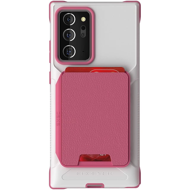 Ghostek Exec Note 20 Ultra Wallet Case for Women with Pink Leather Card Holder Cover Built-In Magnet for Magnetic Car