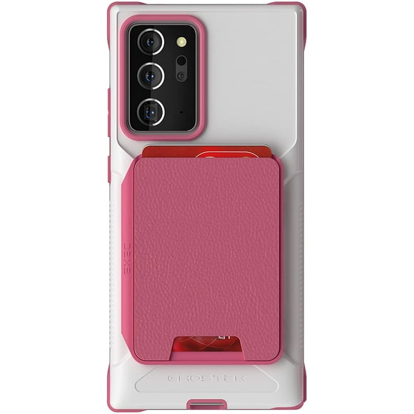 Ghostek Exec Note 20 Ultra Wallet Case for Women with Pink Leather Card Holder Cover Built-In Magnet for Magnetic Car