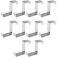 thumbnail image 1 of Lot de 7 Crochets par-Dessus la Porte, Crochets Réglables en Acier Inoxydable à Déplacement Libre, Cintre de Porte Réversible en Forme de Z pour Suspendre Vêtements, Serviettes, Manteaux et Plus (Argent), 1 of 3