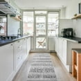 thumbnail image 3 of SIXHOME 2'x6' Runner Rugs Boho Washable Runner Neutral Geometric Distressed Rug Runner for Bedroom Kitchen Hallway Laundry Room Entryway Non Slip Runner Modern Home Decor Black, 3 of 6