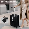 thumbnail image 3 of Gynky Luggage Sets 3 Piece with Duffel Bag 20 in Carry on Luggage Set Hardshell ABS Suitcase with 360° Spinner Wheels for Women Men, Black, 3 of 7