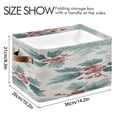 thumbnail image 4 of Blue Gray Snowflake Holly Leaves Berries Christmas Square Storage Bins with Handles Collapsible Containing Box 2 Packs, 4 of 9