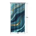 thumbnail image 5 of Blue Gold Marble Pattern Shower Curtain 36"x72" ,Bathroom Decorative Shower Curtains Set with 12 Hooks,Modern Waterproof Washable Shower Curtain, 5 of 6
