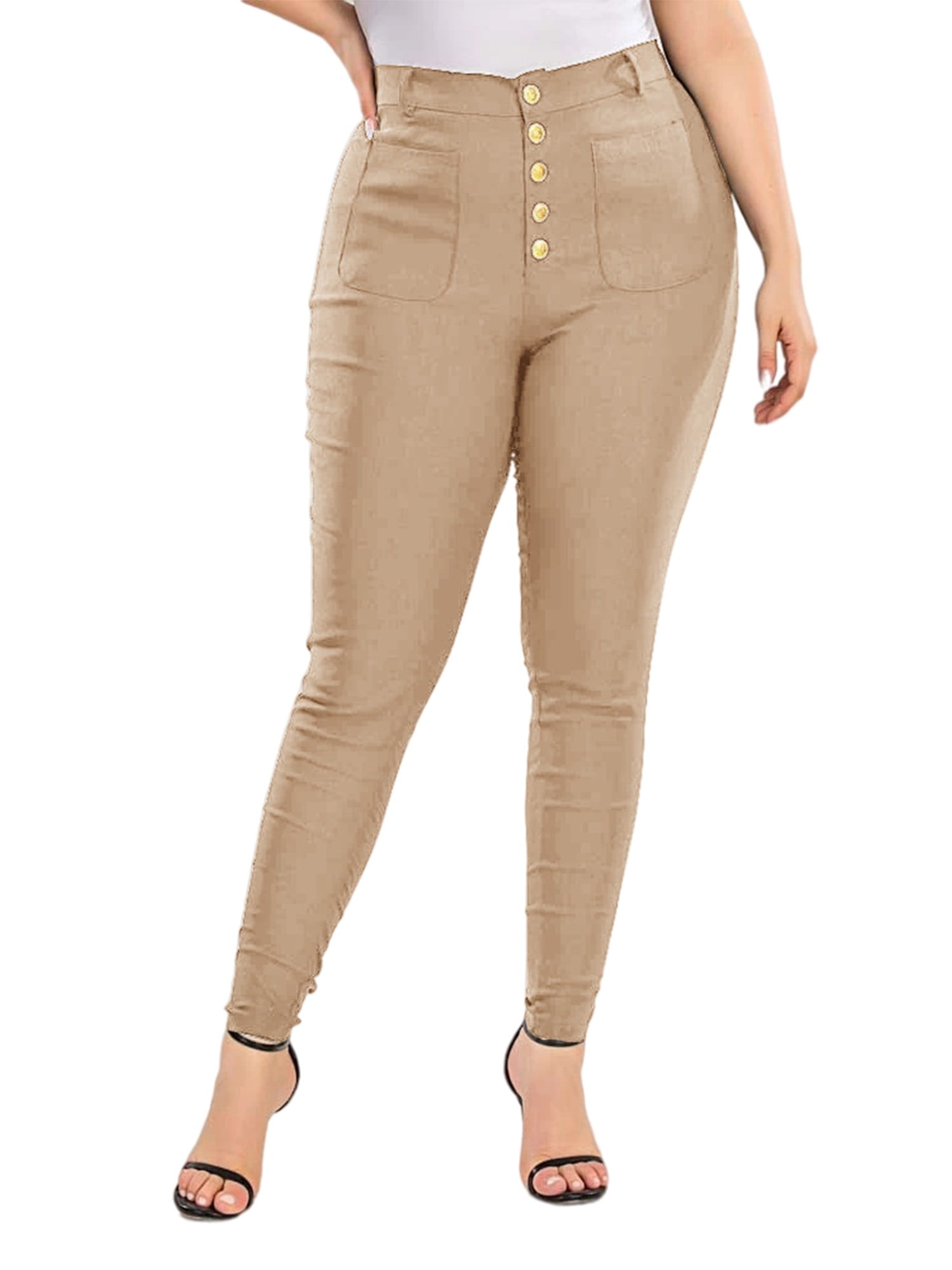 women's plus size skinny dress pants