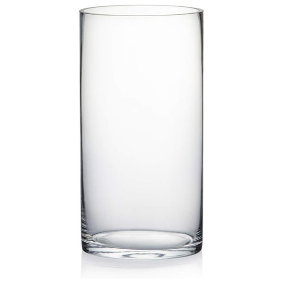 WGV Cylinder Glass Vase, Width 6", Height 12", [Different Heights Available] Clear Container Terrarium for Wedding Centerpiece, Party Event, Home Decor, 1 Piece