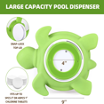 thumbnail image 4 of OUSITAID Chlorine Floater with Thermometer  Collapsible Turtle Floating Pool Chlorine Dispenser 2 in 1 kit  Anti-Corrosion Fits 3” Chlorine TabletsRelease Adjustable for Swimming Pool  Ho, 4 of 7