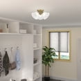 thumbnail image 3 of Livex Lighting Essex Ceiling Mount in Antique Brass, 3 of 8