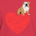 thumbnail image 3 of CafePress - Bulldog Heart Women's Classic T Shirt - Women's Traditional Fit Dark T-Shirt, 3 of 4